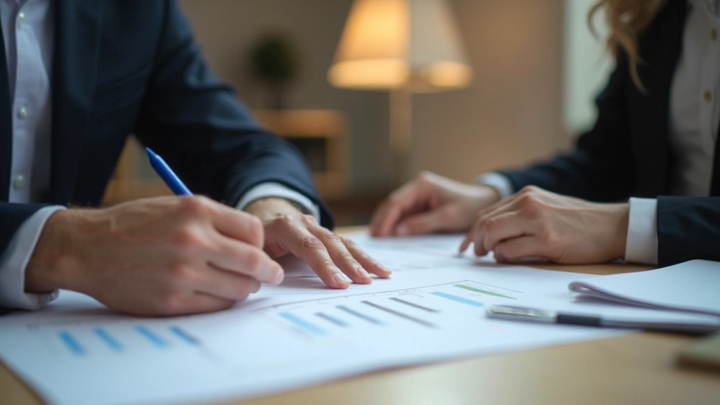 Financiële adviseur bespreekt aflossingsplan met klant die schulden afbetaalt