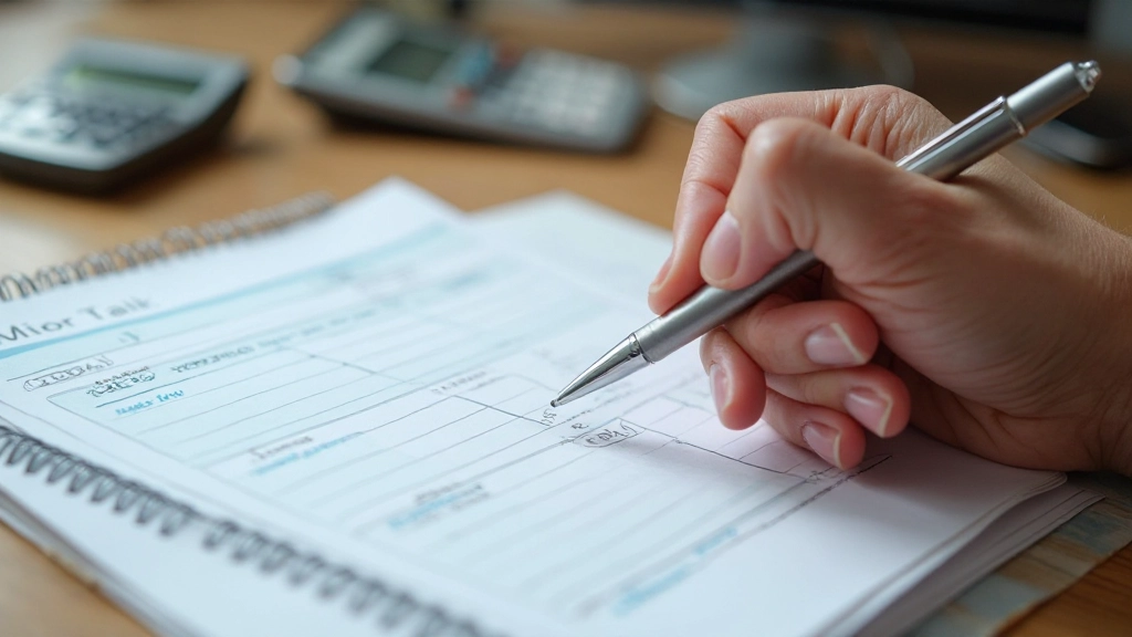 Gestructureerd budgetplan op papier met pen